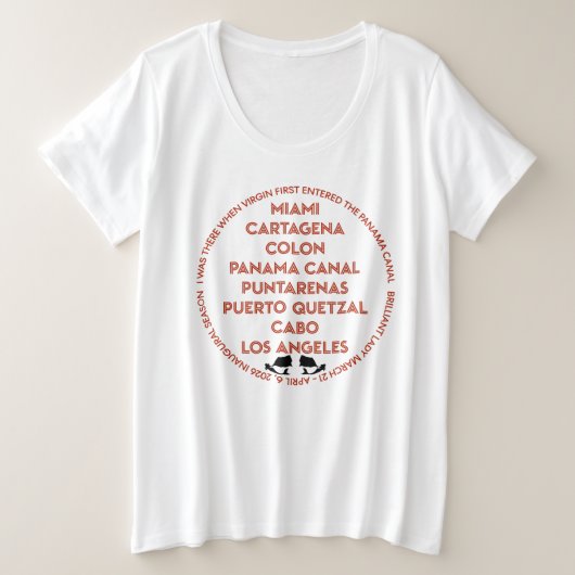 Panama Canal Shirt プラスサイズTシャツ (デザイン正面)