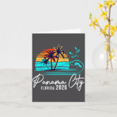 Panama City Florida 2026 Vacation Matching Family カード (黄色い花)