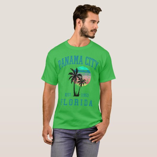 Panama City Florida Spring Vacations Beach Palm Tr Tシャツ (正面フル)