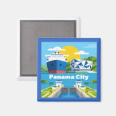 Panama City Panama マグネット (正面/裏面)