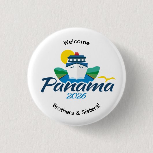 Panama City Panama 2026 International Convention 缶バッジ (正面)