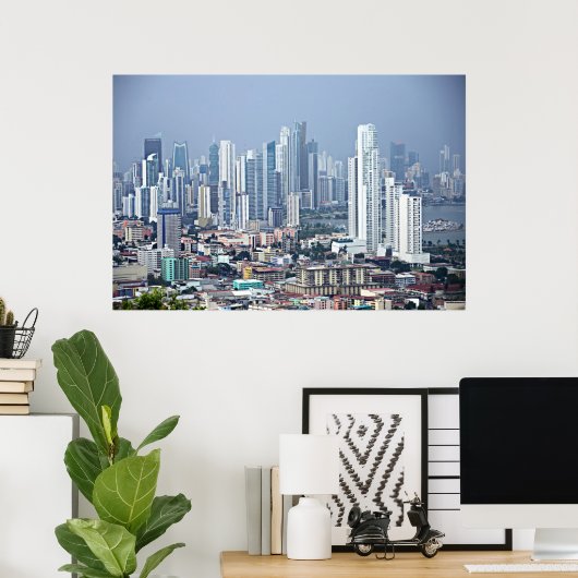 Panama City Skyline ポスター (ホームオフィス)