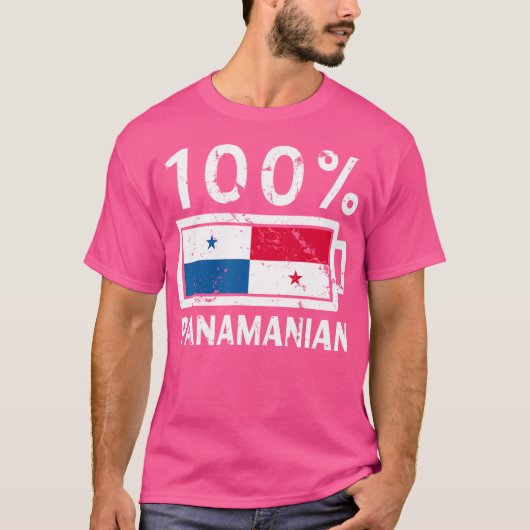 Panama Flag 	  100 Panamanian Battery Power Tee Tシャツ (正面)