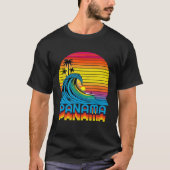 Panama Retro Throwback Surf & Beach Souvenir Tシャツ (正面)