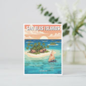 Panama San Blas Islands Travel  ポストカード (スタンド正面)