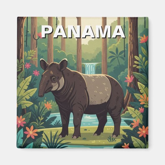 Panama Tapir in Coiba National Park Travel  マグネット (正面)
