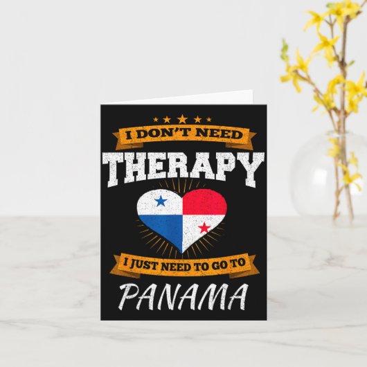 Panamanian Flag I Panama Flag I Vacation Panama  カード (黄色い花)