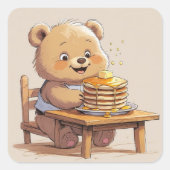Pancake Bear スクエアシール (正面)