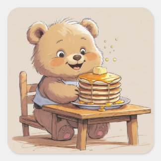 Pancake Bear スクエアシール
