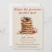 Pancake Brunch Graduation Celebration Invitation 招待状 (正面)