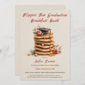 Pancake Brunch Graduation Celebration Invitation 招待状 (正面/裏面)