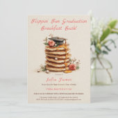 Pancake Brunch Graduation Celebration Invitation 招待状 (スタンド正面)