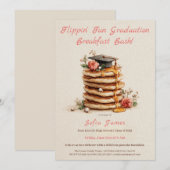 Pancake Brunch Graduation Celebration Invitation 招待状 (正面/裏面)