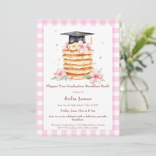 Pancake Graduation Breakfast Celebration  招待状 (スタンド正面)