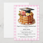 Pancake Graduation Breakfast Celebration 招待状 (正面/裏面)