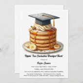 Pancake Graduation Breakfast Celebration  招待状 (正面/裏面)