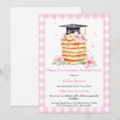 Pancake Graduation Breakfast Celebration 招待状 (正面/裏面)