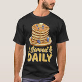 Pancake Maker Pancakes Breakfast Love Tシャツ (正面)