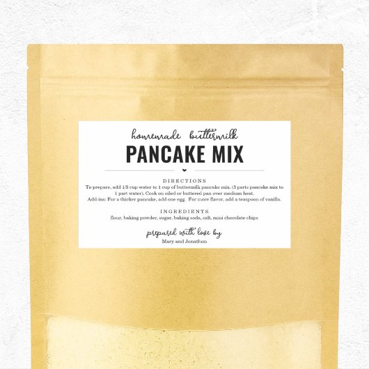 Pancake Mix Gift Label 長方形シール