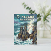 Pancake Rocks New Zealand ポストカード (スタンド正面)