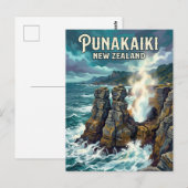 Pancake Rocks New Zealand ポストカード (正面/裏面)