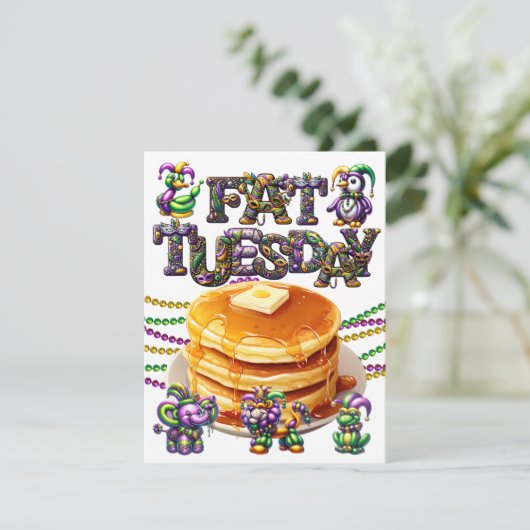 Pancake Supper - Fat Tuesday Invitation 招待状 (スタンド正面)