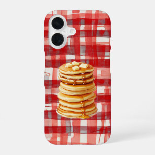 Pancake Tower Red Checkered Phone Case iPhone 16ケース
