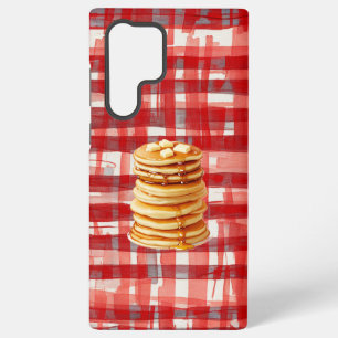 Pancake Tower Red Checkered Phone Case Samsung Galaxy S22 Ultraケース