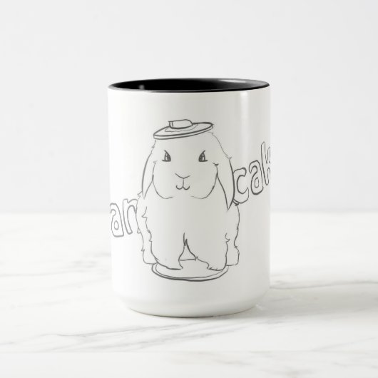 pancakeblacknwhitemug マグカップ (中央)
