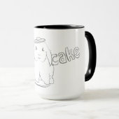 pancakeblacknwhitemug マグカップ (正面右)