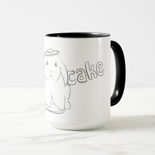 pancakeblacknwhitemug マグカップ (正面右)