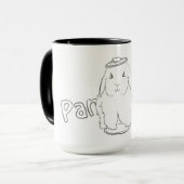 pancakeblacknwhitemug マグカップ (正面左)