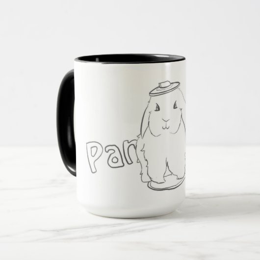 pancakeblacknwhitemug マグカップ (正面左)