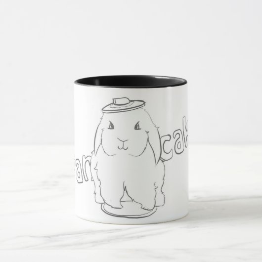 pancakeblacknwhitemug マグカップ (中央)