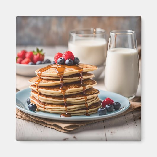 Pancakes and Milk マグネット (正面)