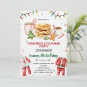 Pancakes and Pajamas Christmas Invitation 招待状 (スタンド正面)