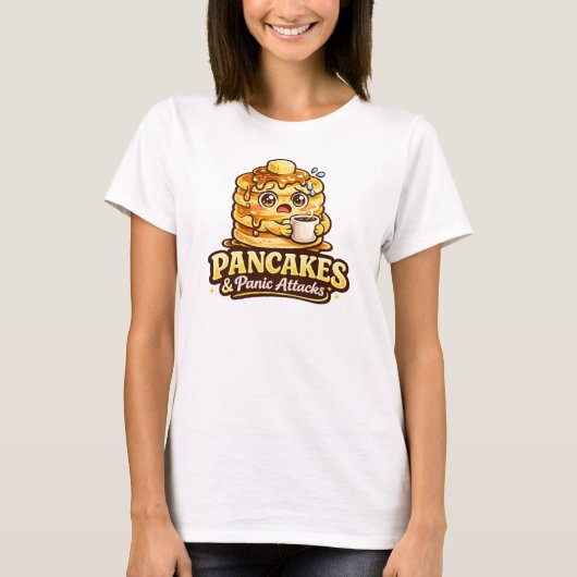 Pancakes and Panic Attacks - Foodie Fiends Tシャツ (正面)