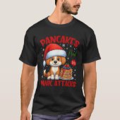 Pancakes And Panic Attacks Funny Dog Pancake Chris Tシャツ (正面)
