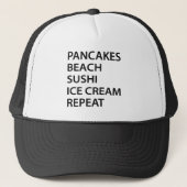 Pancakes Beach Sushi Ice Cream Repeat キャップ (正面)