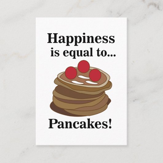 Pancakes Breakfast Food Restaurant 名刺 (正面)