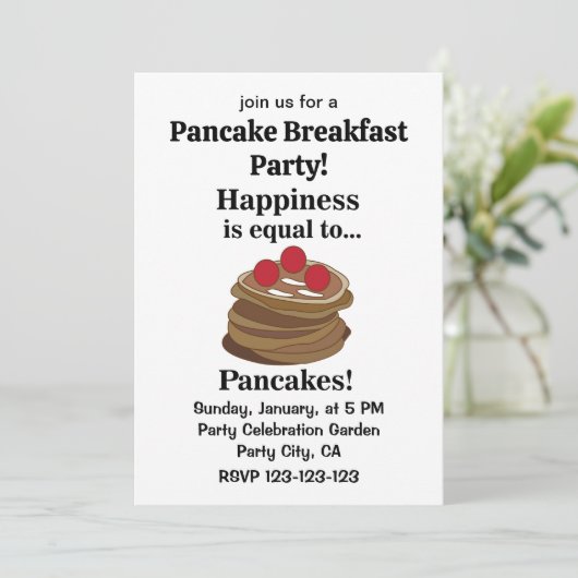 Pancakes Breakfast Party 招待状 (スタンド正面)