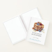 Pancakes & Pacifiers Blue Baby Shower Guest Book ノートブック (内部)