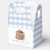Pancakes & Pacifiers Blue Gingham Boy Baby Shower フェイバーボックス (オープン)