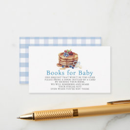 Pancakes & Pacifiers Blue Gingham Boy Book Request エンクロージャーカード