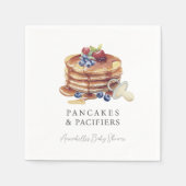 Pancakes & Pacifiers Gray Baby Shower スタンダードカクテルナプキン (正面)