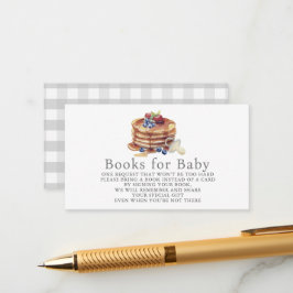 Pancakes & Pacifiers Gray Gingham Book Request エンクロージャーカード