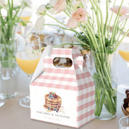 Pancakes & Pacifiers Pink Gingham Girl Baby Shower フェイバーボックス