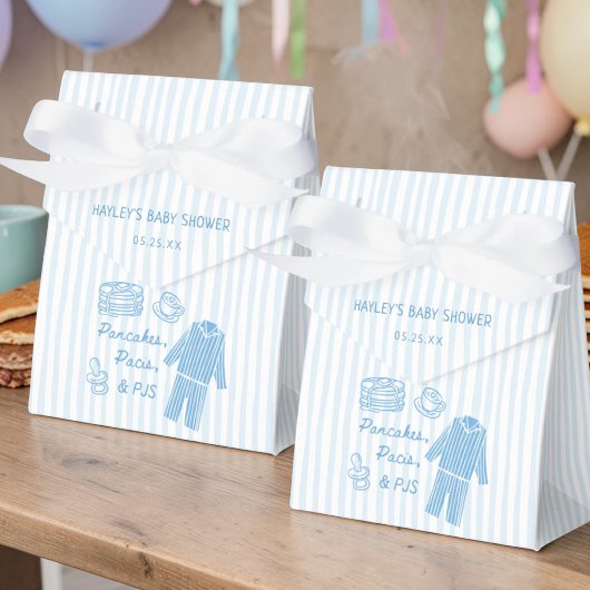 Pancakes, Pacis & PJs Boy Baby Shower フェイバーボックス