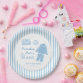 Pancakes, Pacis & PJs Boy Baby Shower  ペーパープレート (パーティー)