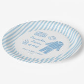 Pancakes, Pacis & PJs Boy Baby Shower  ペーパープレート (アングル)